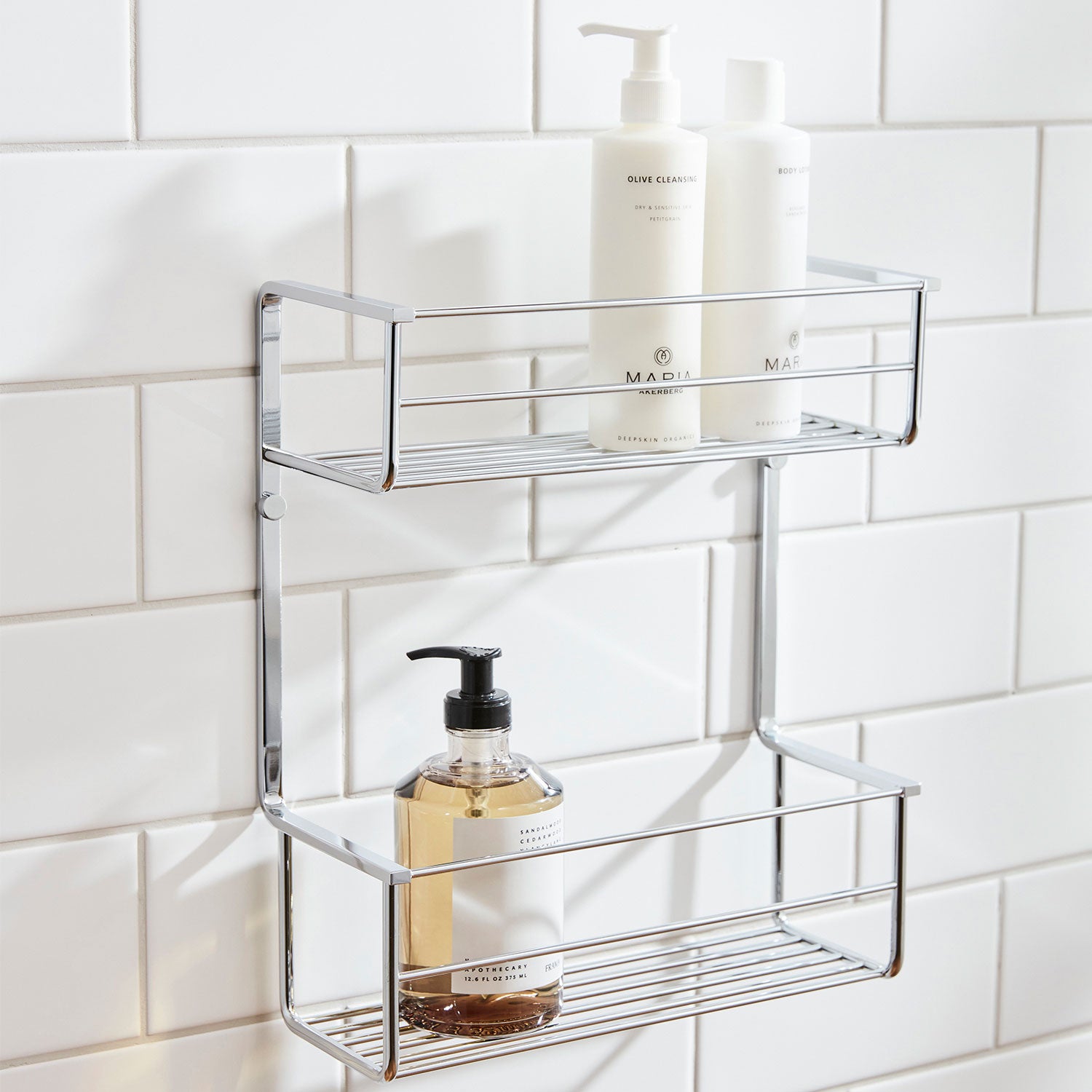 Miller Signature Two Tier Shower Basket in Chrome 2