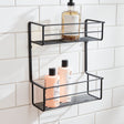 Miller Signature Two Tier Shower Basket in Matt Black
