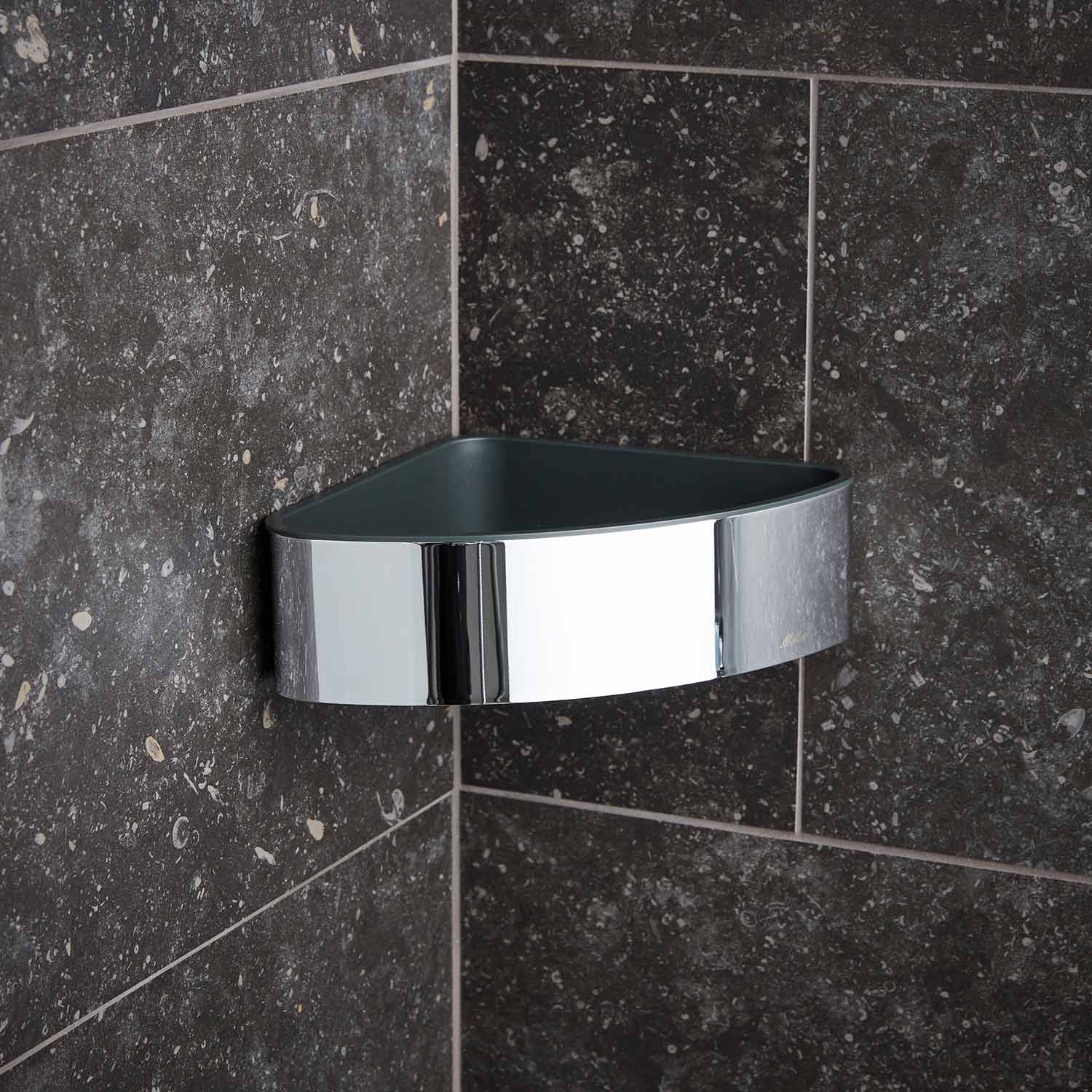 Miller Singature Corner Basket with Removable Tray in Chrome