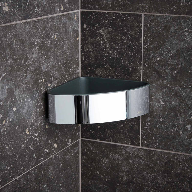 Miller Singature Corner Basket with Removable Tray in Chrome