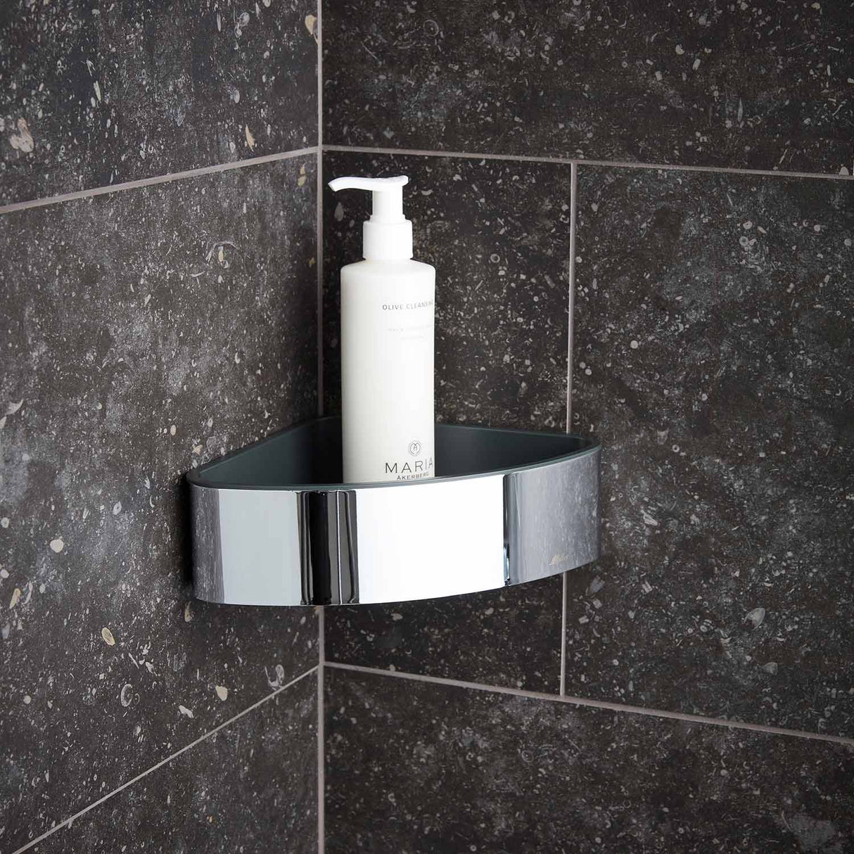 Miller Singature Corner Basket with Removable Tray in Chrome 3