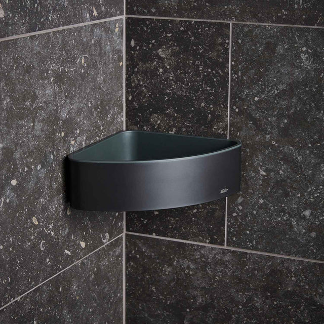 Miller Singature Corner Basket with Removable Tray in Matt Black