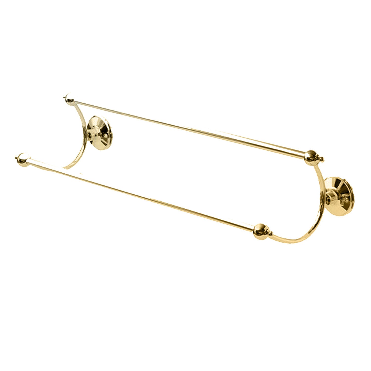 Miller Stockholm 720mm Double Towel Rail in Polished Brass