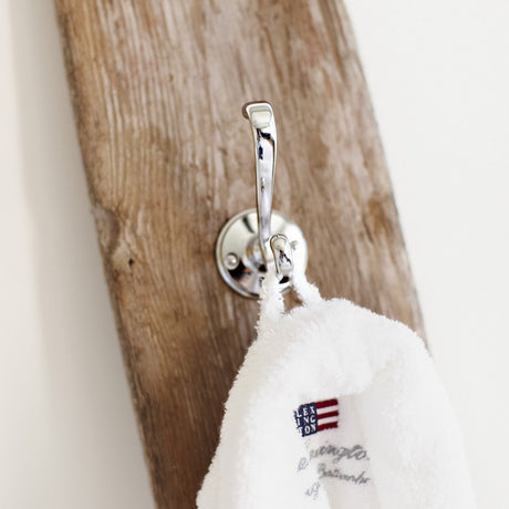 Miller Stockholm Double Robe Hook in Chrome lifestyle