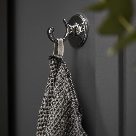 Miller Stockholm Single Robe Hook in Chrome lifestyle