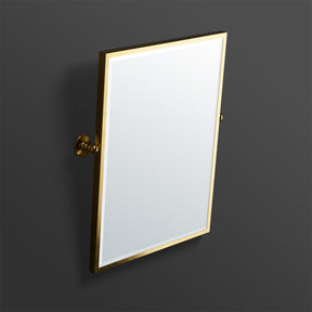 Miller Stockholm Swivel Mirror with Polished Brass Frame