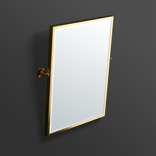 Miller Stockholm Swivel Mirror with Polished Brass Frame