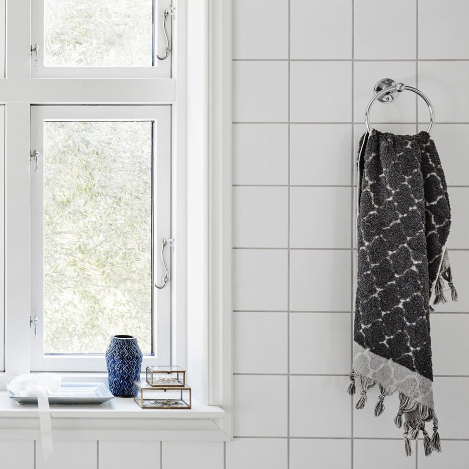 Miller Stockholm Towel Ring in Chrome lifestyle