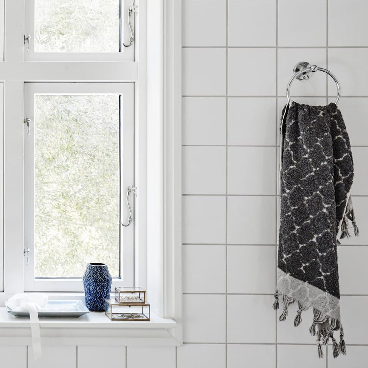 Miller Stockholm Towel Ring in Chrome lifestyle