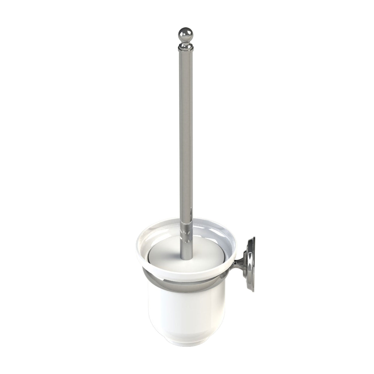 Miller Stockholm Wall Hung Toilet Brush Set in Chrome