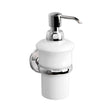 Miller Stockholm White Ceramic Lotion Bottle and Chrome Holder