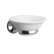 Miller Stockholm White Ceramic Soap Dish and Chrome Holder