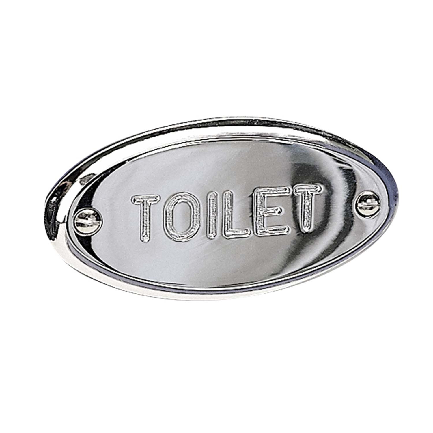 Miller Toilet Sign in Chrome