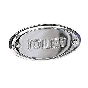 Miller Toilet Sign in Chrome