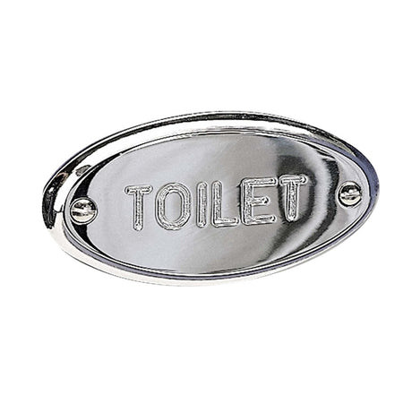 Miller Toilet Sign in Chrome