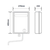 Redring WS7 3kW Water Heater dimensions
