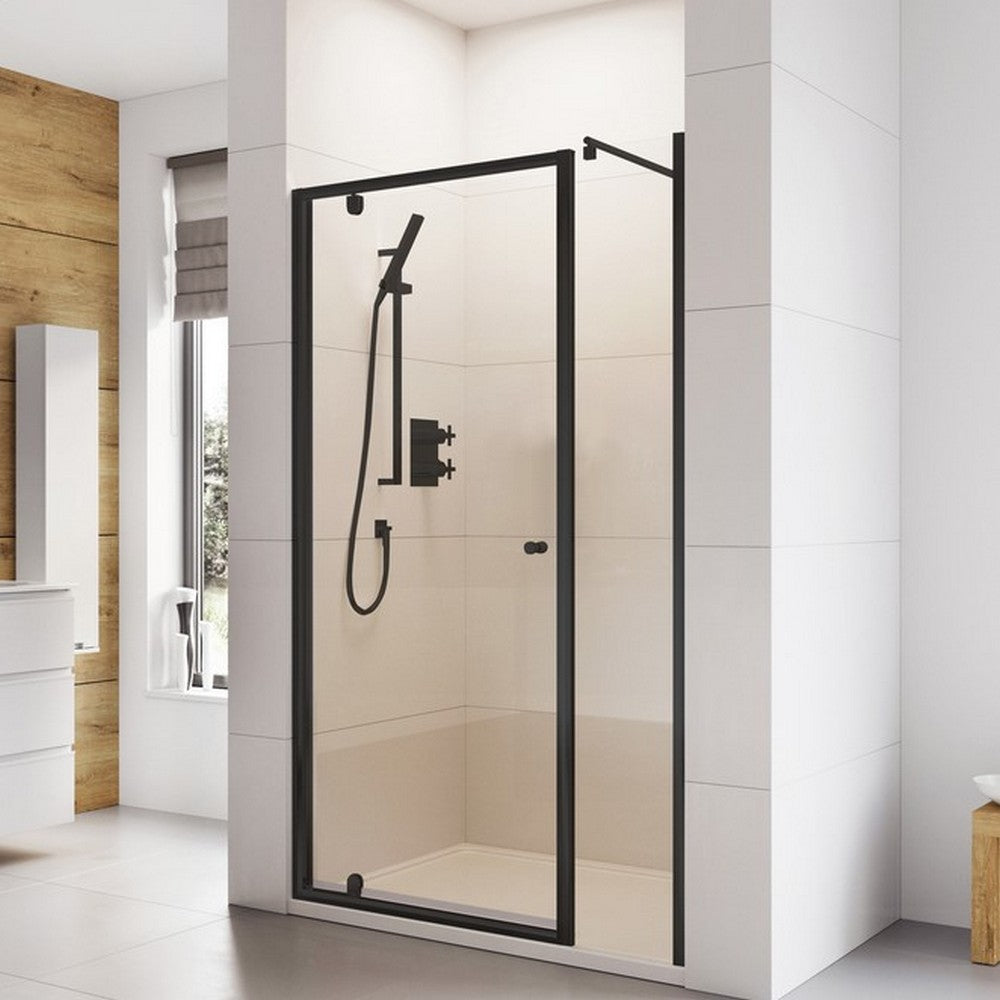 Roman Haven6 Pivot Shower Door in Black