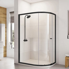 Roman Haven6 One Door Offset Quadrant Shower Enclosure in Black