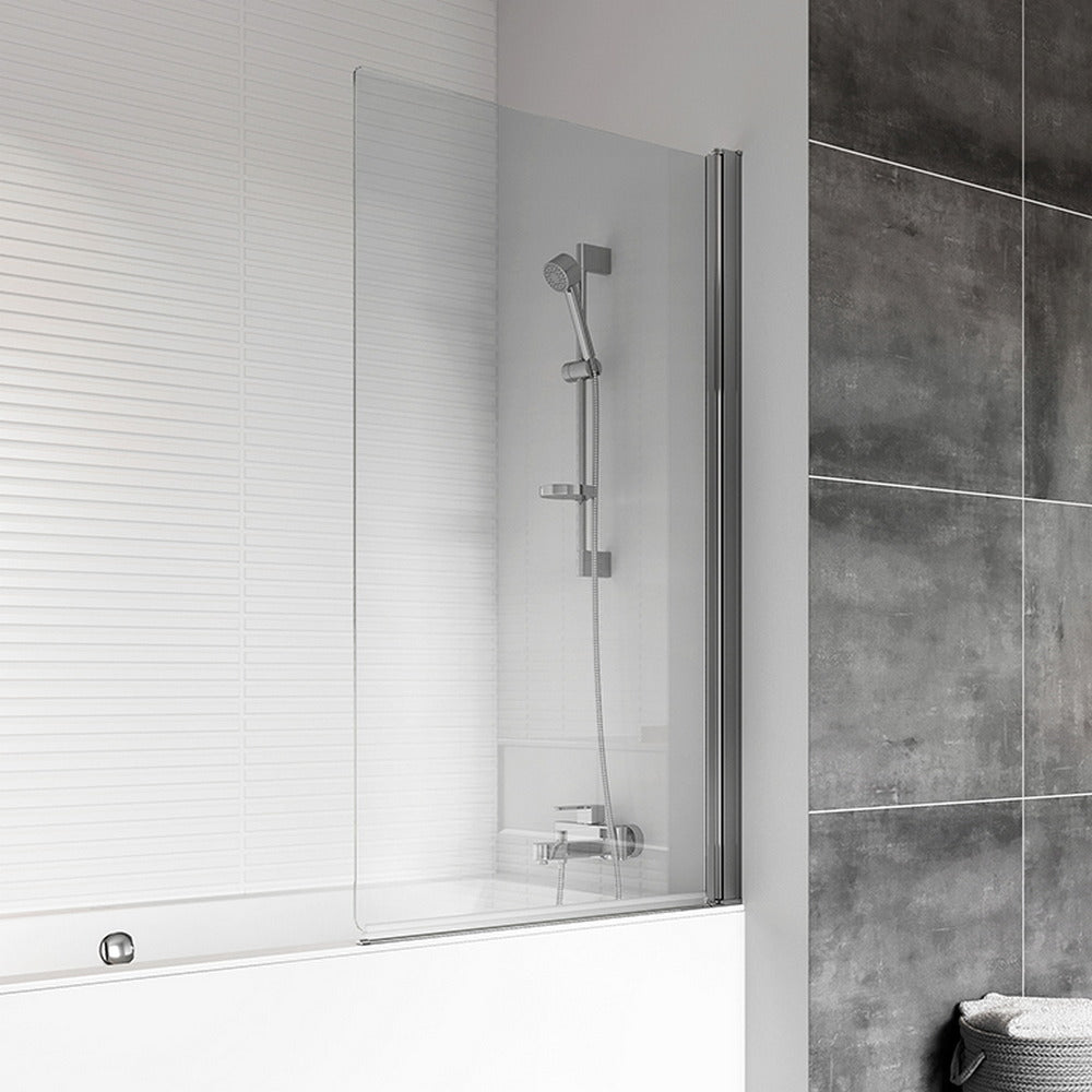 Roman Haven6 Power Shower Pivoting Bath Screen in Silver