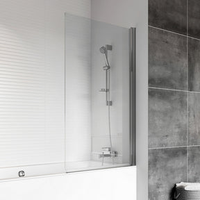 Roman Haven6 Power Shower Pivoting Bath Screen in Silver