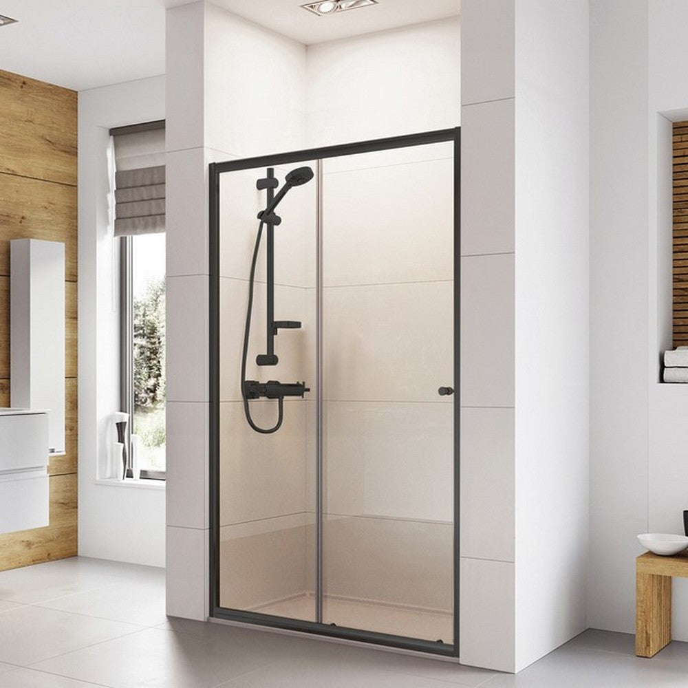 Roman Haven6 Sliding Shower Door in Black