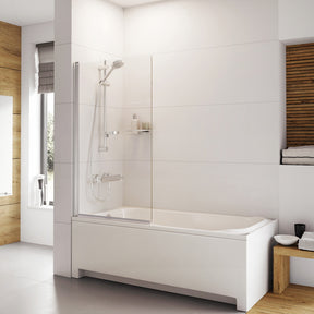 Roman Haven6 Standard Pivoting Bath Screen in Silver