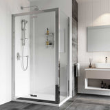 Roman Haven8 Bifold Shower Door Silver Side Panel
