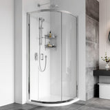Roman Haven8 One Door Offset Quadrant Shower Enclosure in Silver H4SQ9CS