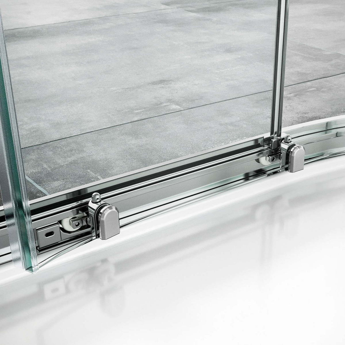 Roman Haven8 One Door Offset Quadrant Shower Enclosure in Silver H4SQ9CS runners