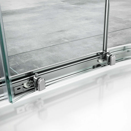 Roman Haven8 One Door Offset Quadrant Shower Enclosure in Silver H4SQ9CS runners