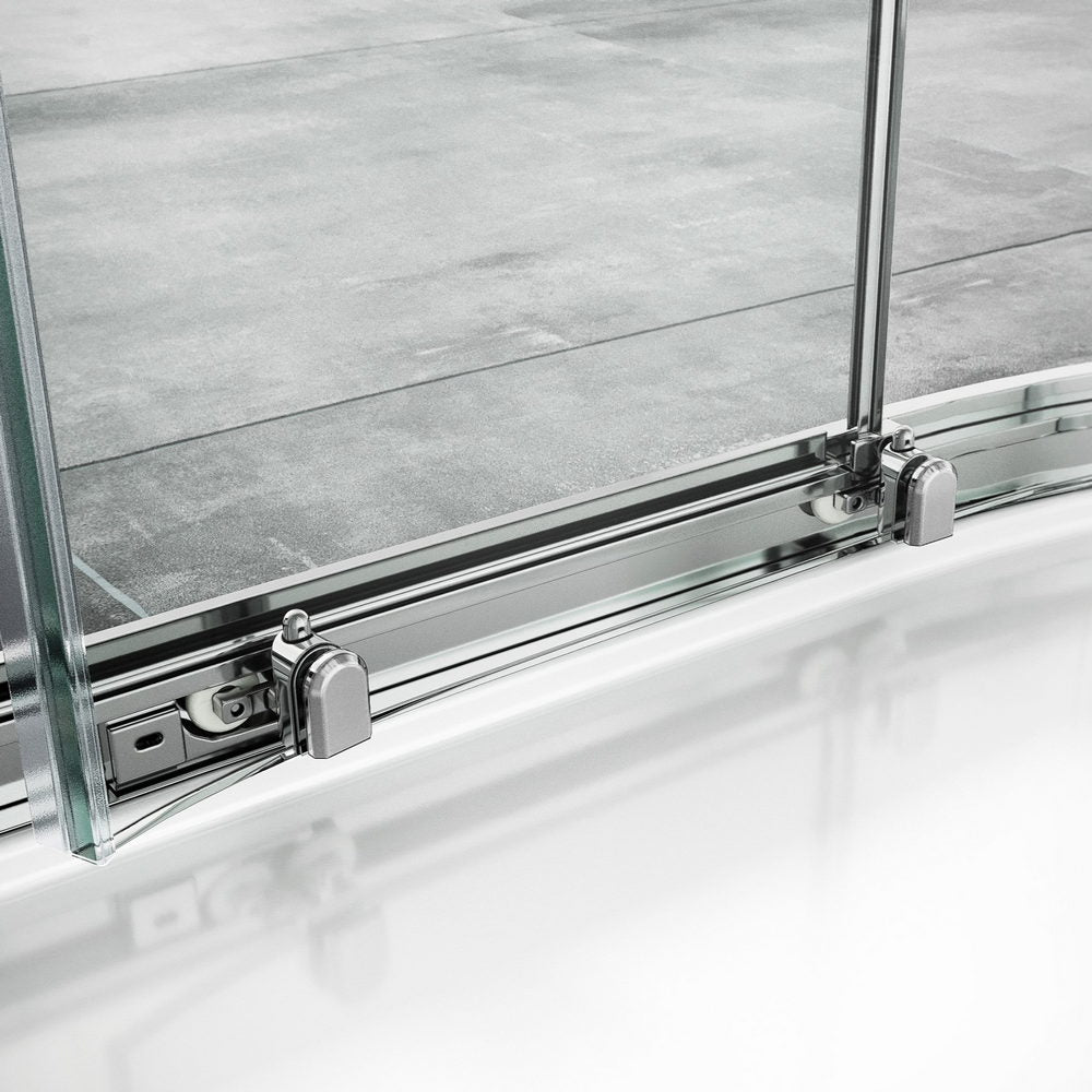 Roman Haven8 One Door Offset Quadrant Shower Enclosure in Silver Roller