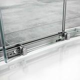 Roman Haven8 One Door Offset Quadrant Shower Enclosure in Silver Roller