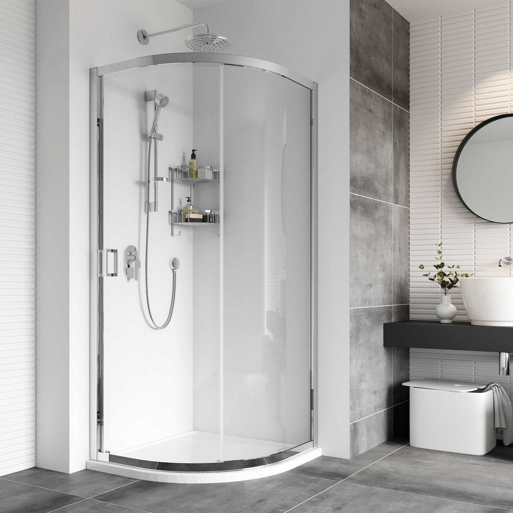 Roman Haven8 One Door Quadrant Shower Enclosure in Silver
