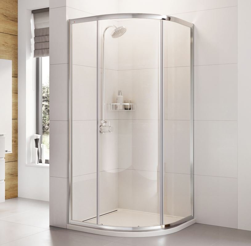 Roman Haven One Door Quadrant Shower Enclosure in Silver