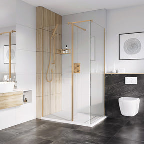 Roman Haven Select 10mm Brushed Bronze Wetroom Panel