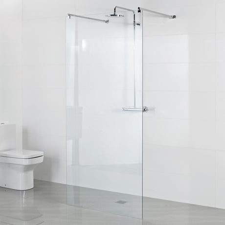 Roman Haven Select 10mm Chrome Linear Wetroom Panel