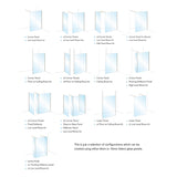 Roman Haven Select 8mm Chrome Wetroom Panel Config