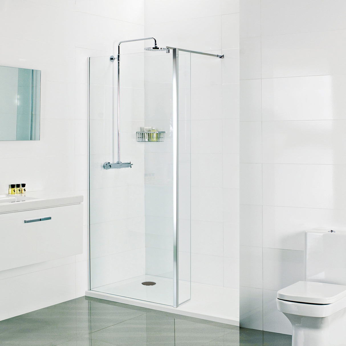 Roman Haven Select 8mm Chrome Wetroom Panel New