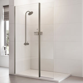 Roman Haven Select 8mm Gunmetal Wetroom Panel.