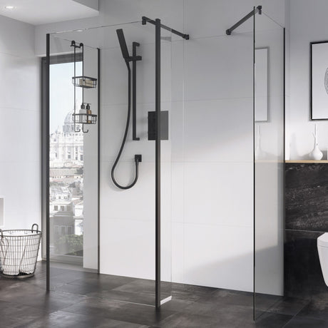 Roman Haven Select Black Pivot Deflector Panel 10mm