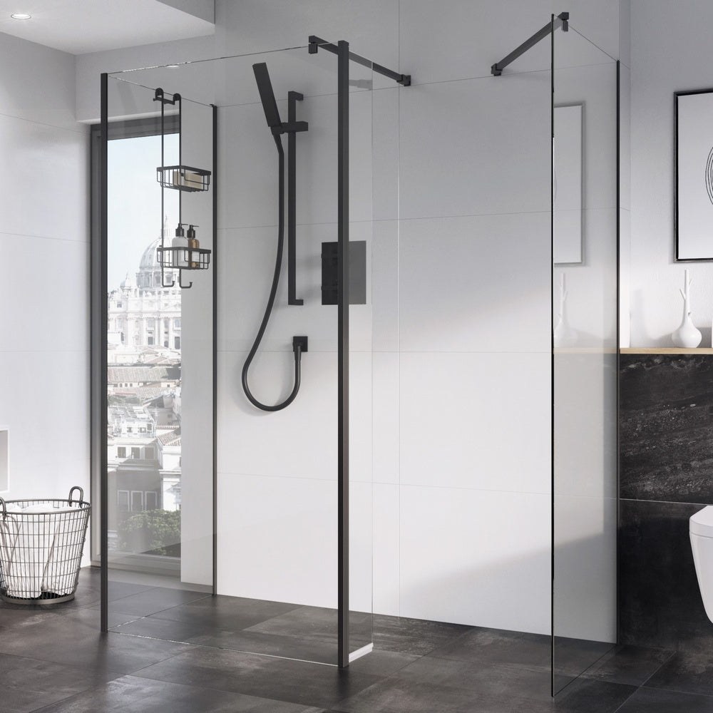 Roman Haven Select Black Pivot Deflector Panel 8mm