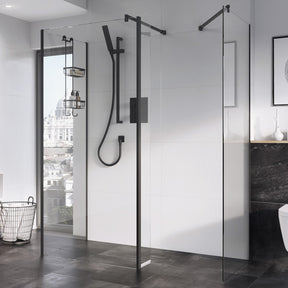 Roman Haven Select Black Pivot Deflector Panel 8mm