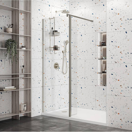 Roman Haven Select Brushed Nickel Pivot Deflector Panel 10mm