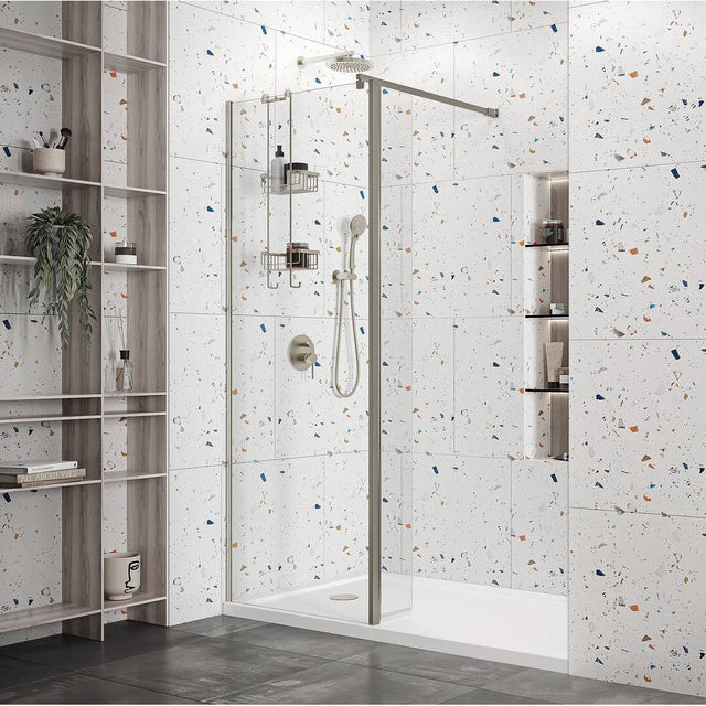Roman Haven Select Brushed Nickel Pivot Deflector Panel 8mm