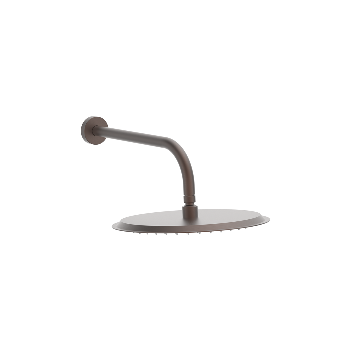 Round 300mm Shower Head and Arm in Brushed Bronze