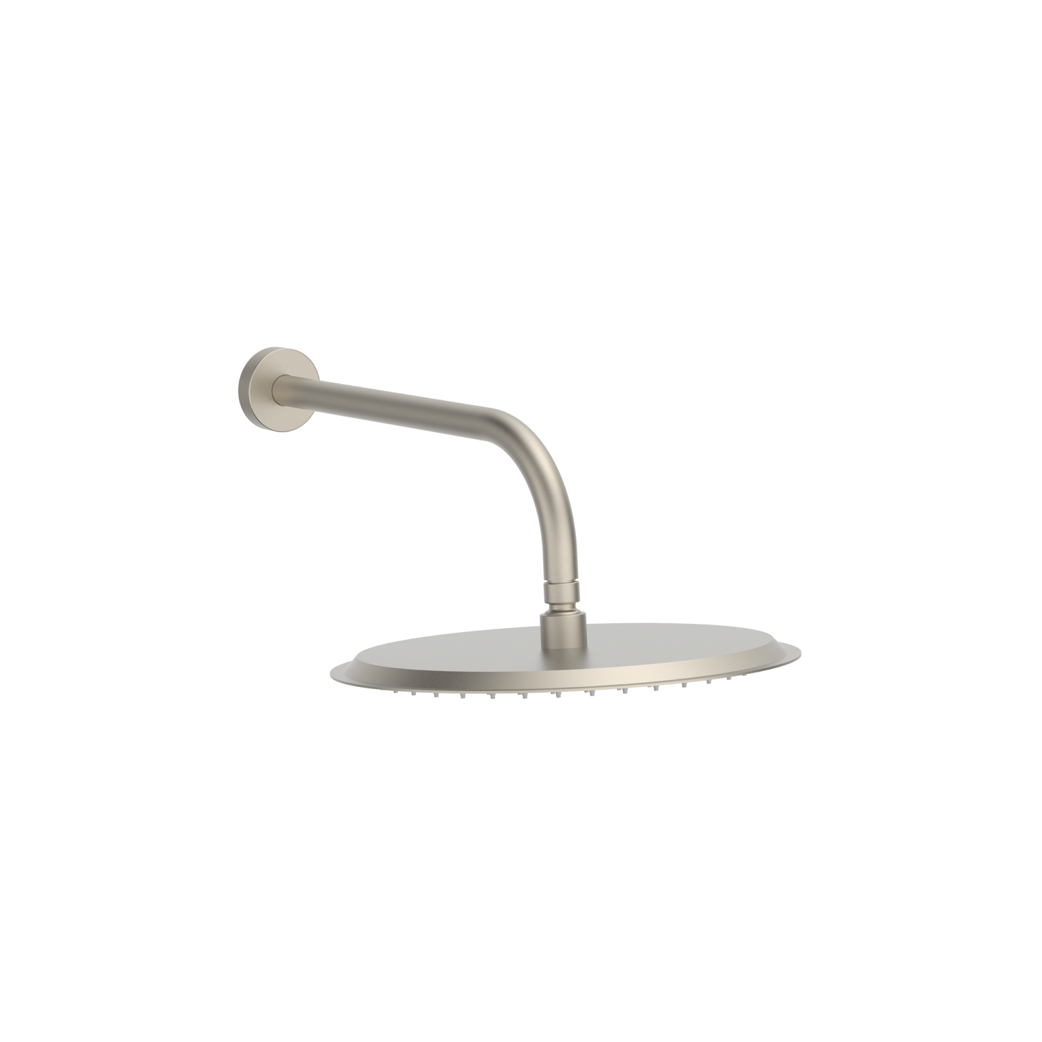 Round 300mm Shower Head and Arm in Brushed Nickel