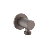 Round Outlet Elbow in Brushed Bronze