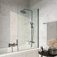 S6 Radius Edge 6mm Bath Screen in Gunmetal