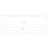 Scudo 1700mm Wooden Front Bath Panel in High Gloss White  dimensions