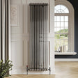 Scudo 1800 x 328mm 2 Column Vertical Designer Radiator in Raw Metal